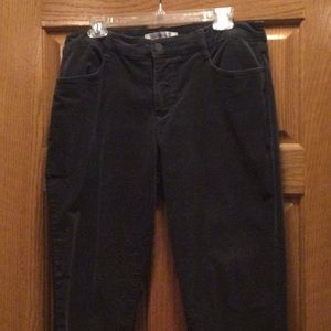 Dark gray fine corduroy with stretch